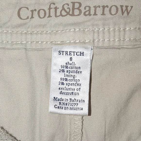Croft & Barrow Cream Skort with Colorful Embroidery - Picture 5 of 7